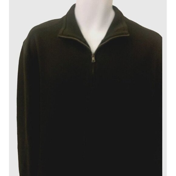 Apt 9 Mens 1/4 Zip Polo Sweater Size XL Long Sleeve Black - Picture 2 of 11